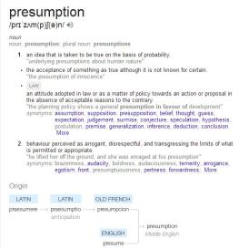 Presumtions